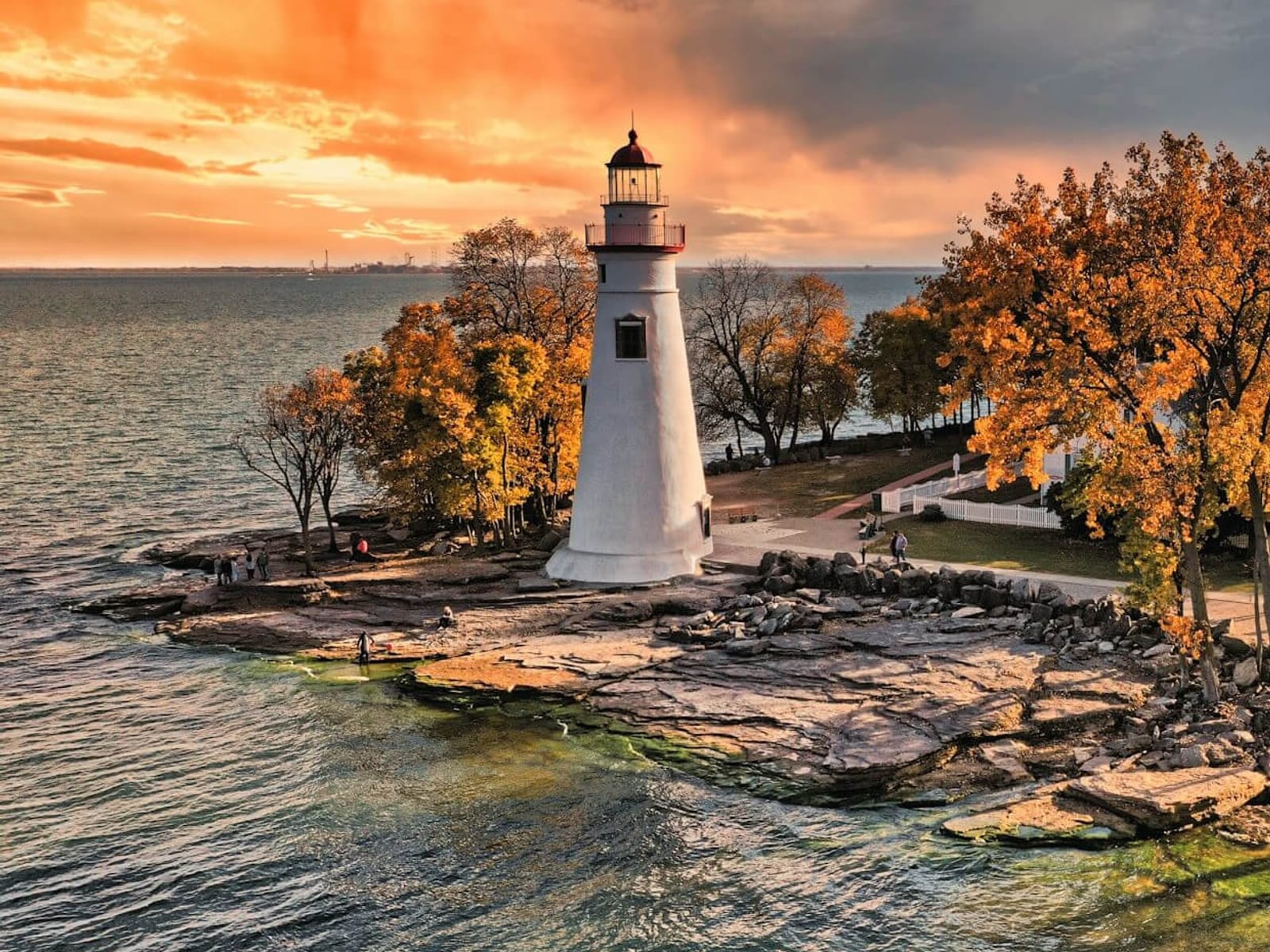 Marblehead Lighthouse on Lake Erie in Marblehead, Ohio